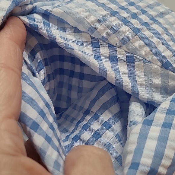 Anne Klein Blue & White Checkered Sleeveless Dress size 10 - Picture 4 of 7